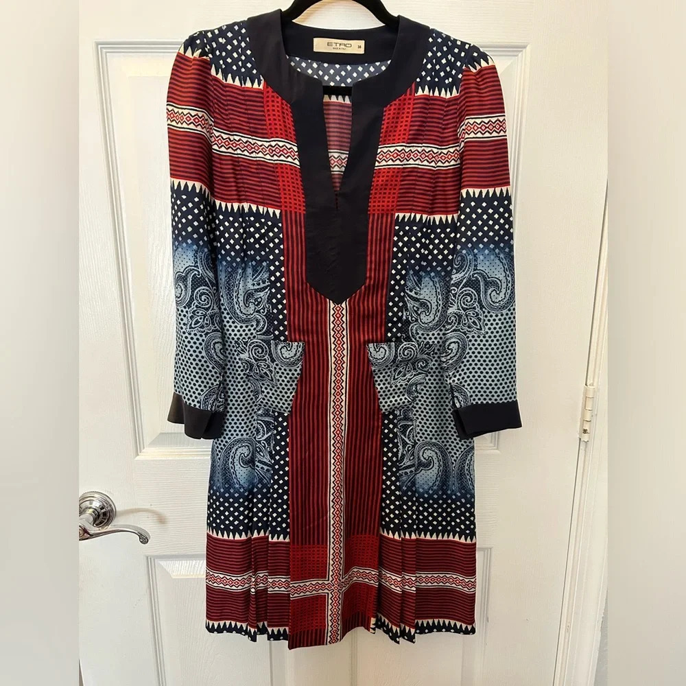 ETRO Milano Silk Dress Knit sz 38